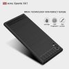 Sony Xperia XA1 Szilikon Tok Ütésállókivitel Karbon Mintázattal Fekete